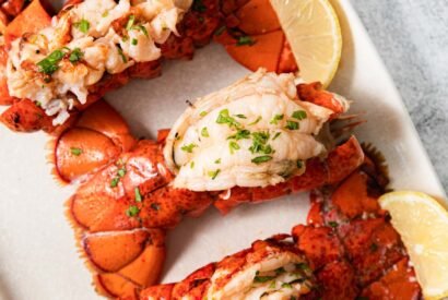 Thumbnail for Air Fryer Lobster Tails with Lemon-Garlic Butter Recipe