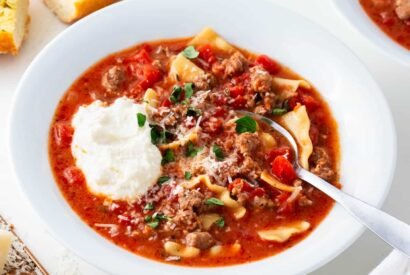 Thumbnail for Crockpot Lasagna Soup Recipe