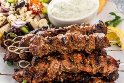 Thumbnail for Lamb Souvlaki Recipe