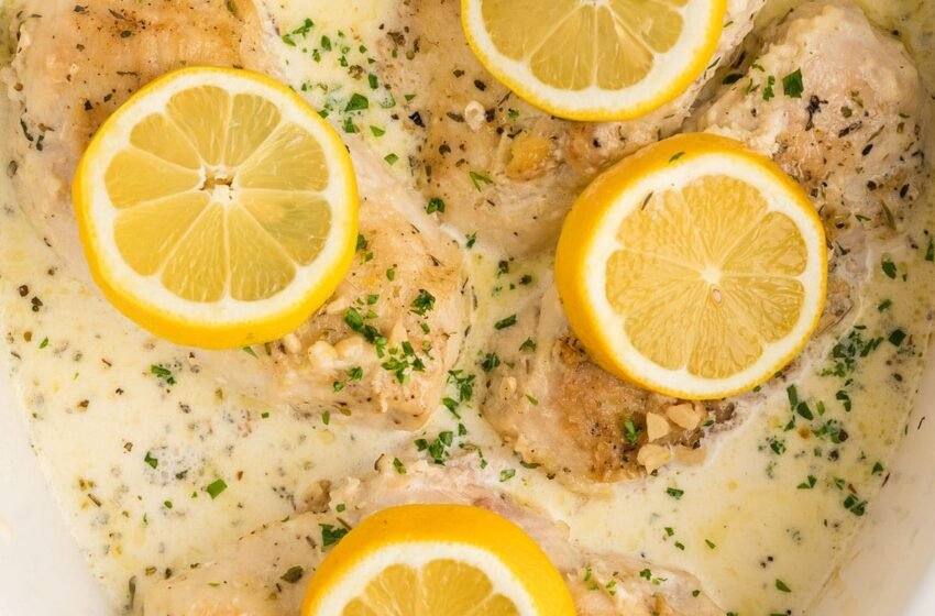 Slow-Cooker-Creamy-Lemon-Herb-Chicken-Recipe