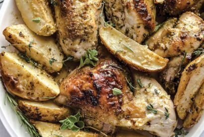 Thumbnail for Greek Lemon Chicken and Potatoes Recipe