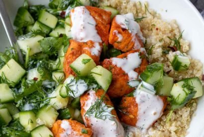 Thumbnail for Salmon Quinoa Bowl Recipe