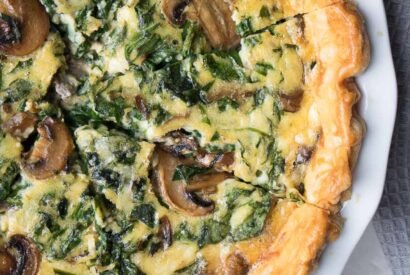 Thumbnail for Spinach Mushroom Quiche Recipe